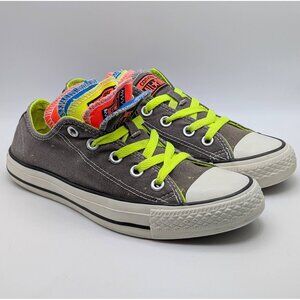 Converse Chuck Taylor All Star Gray Multi-Tongue Neon Colorful Women's 6 Mens 4